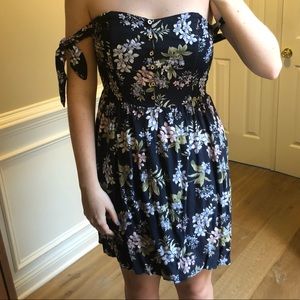 Off the shoulder floral mini dress